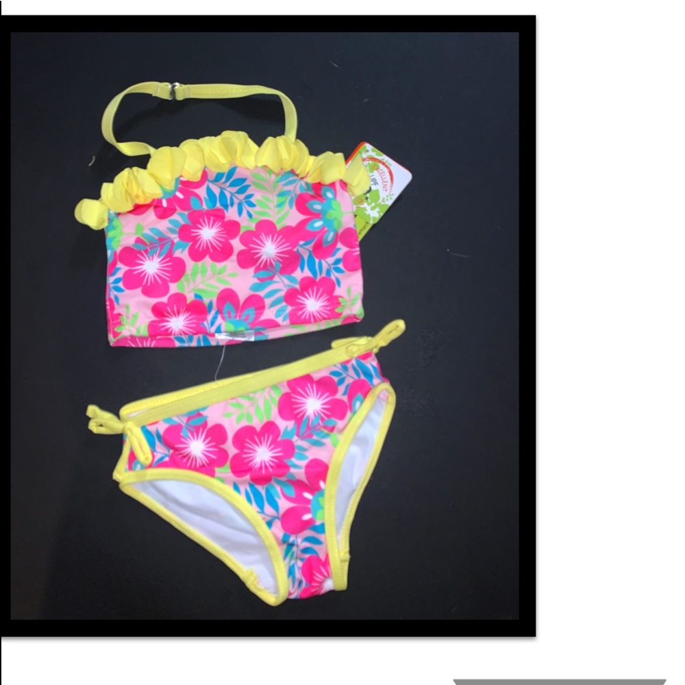 Precious toddler girl two piece bikini swimsuit!